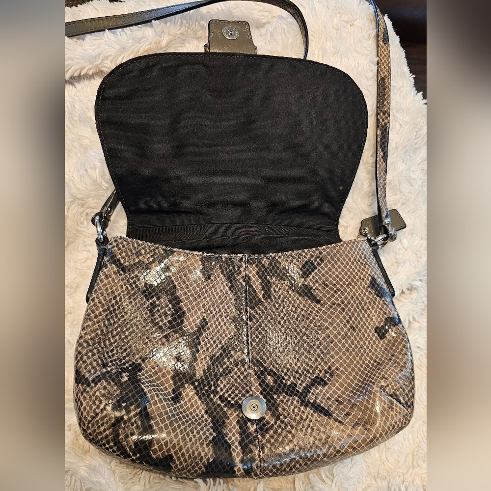 Coach Elegant Soho Python Embossed Snakeskin Patt… - image 3